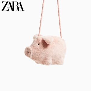 Zara Pink porky pig Piggy Crossbody Bag Small New pink purse cute mini bag